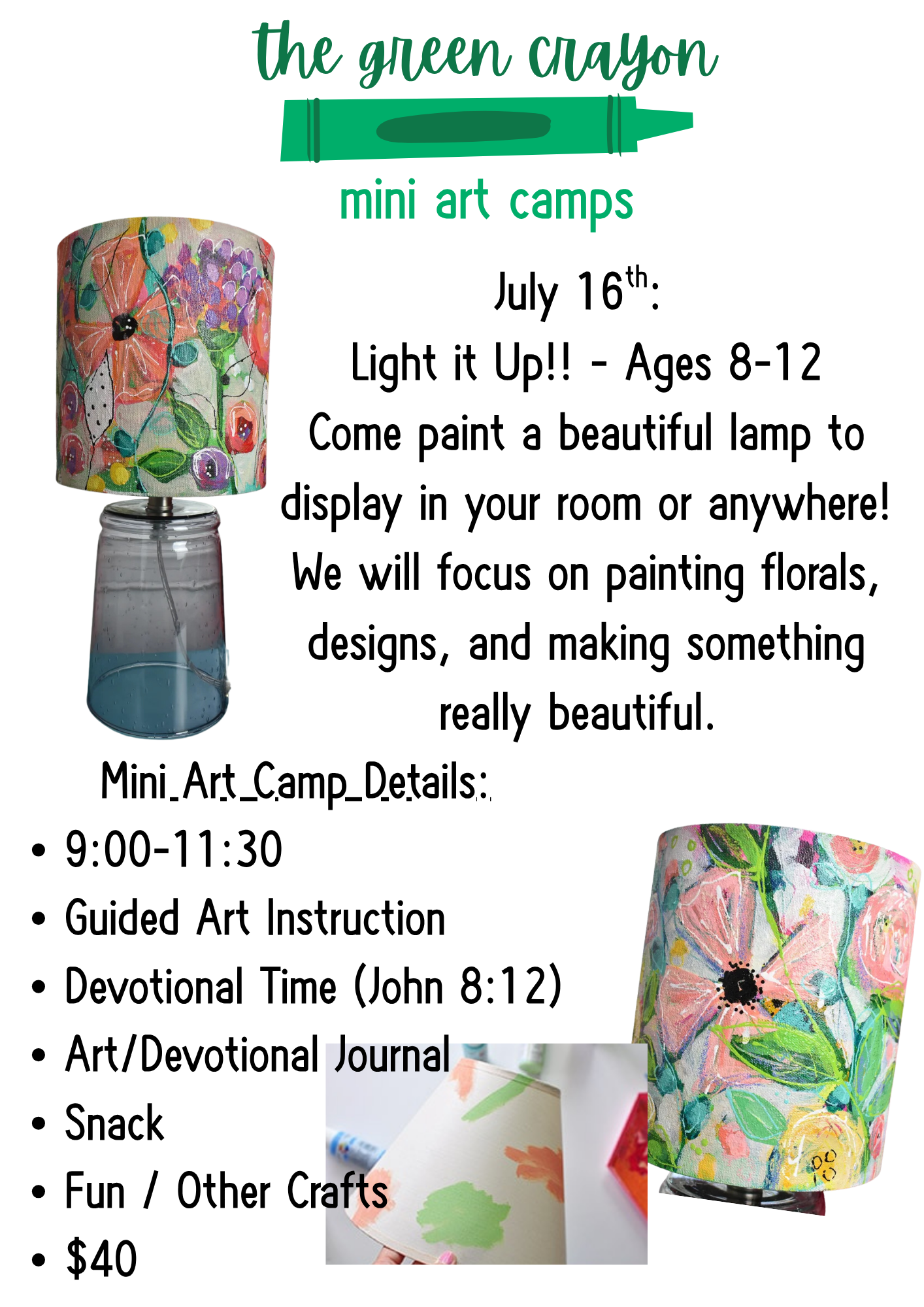 Light It Up - Mini Art Camp 7/16