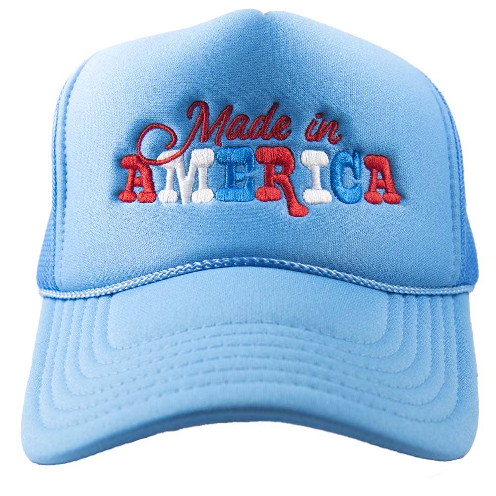 Made in America Trucker Hat: Colbalt Blue