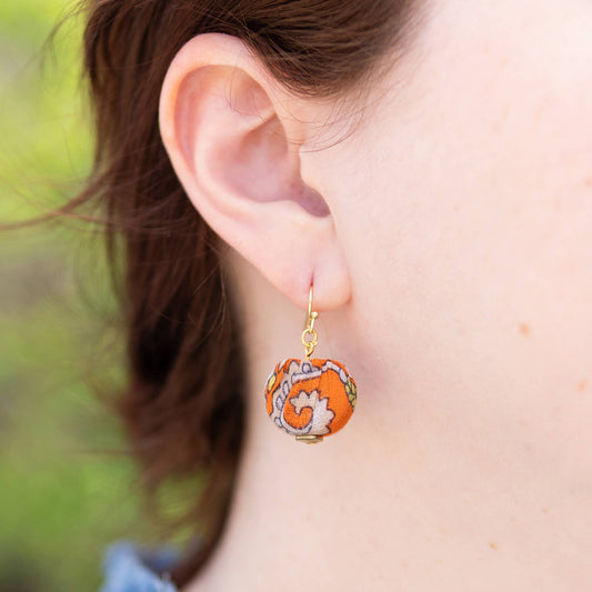 Kantha Pastille Earring: One of a Kind Color