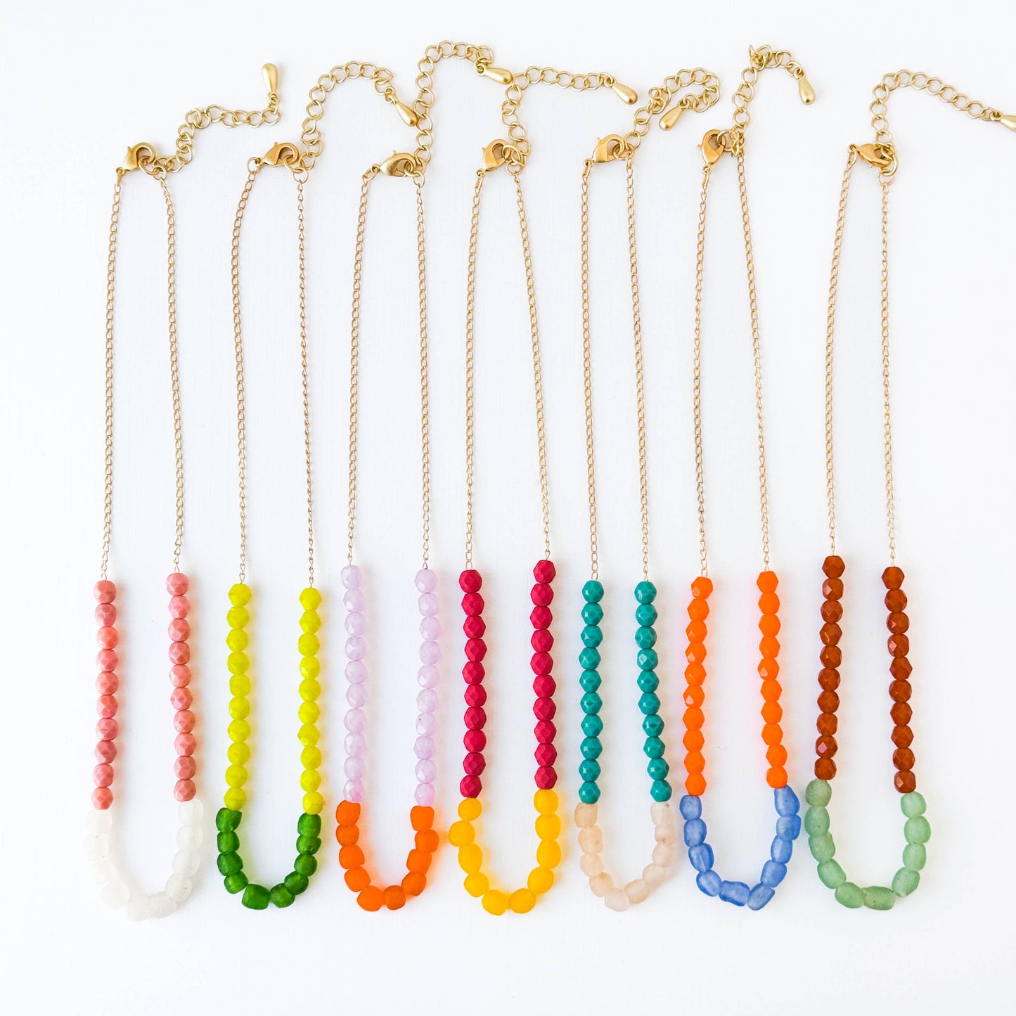 Recycled African Glass And Mixed Bead Necklace: Turquoise