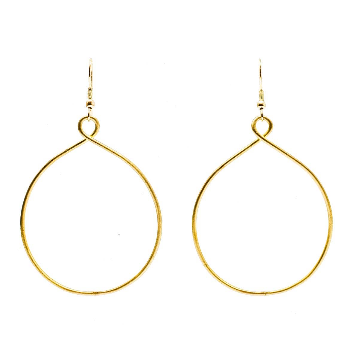 Twisting Hoops - Gold