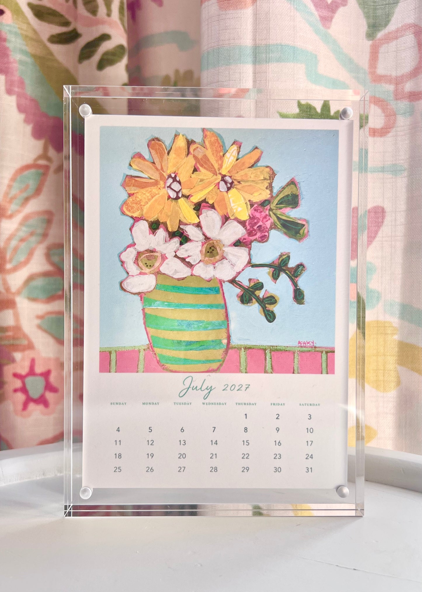 Ashley Anthony Artwork 2027 Desk Calendar
