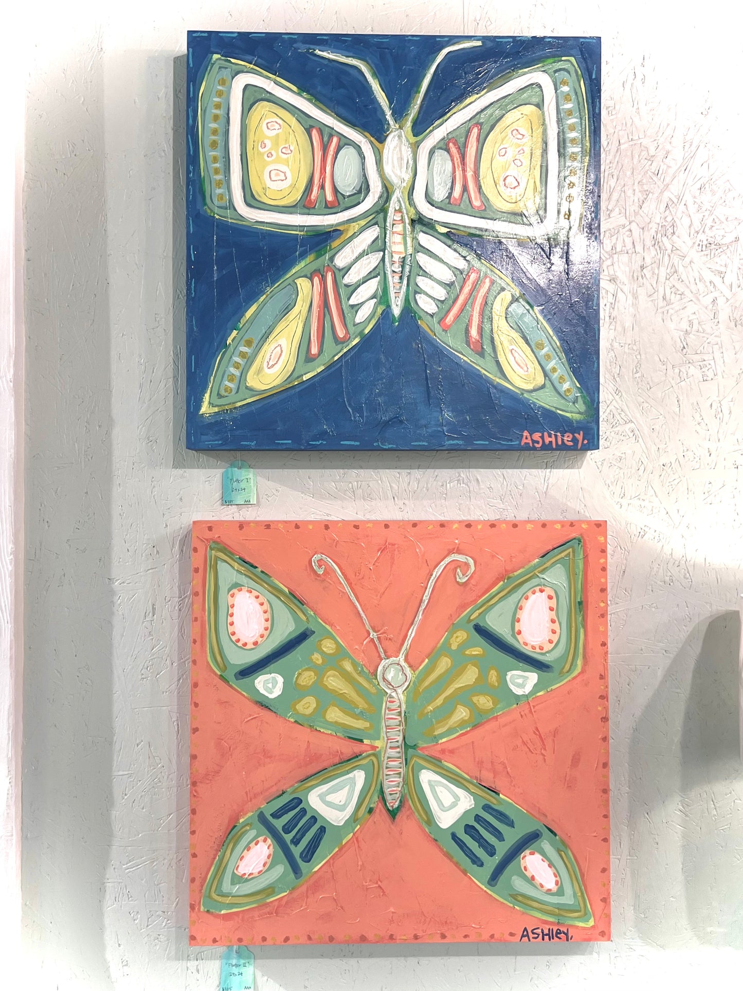 Flutter I - Butterfly Art with Blue Background