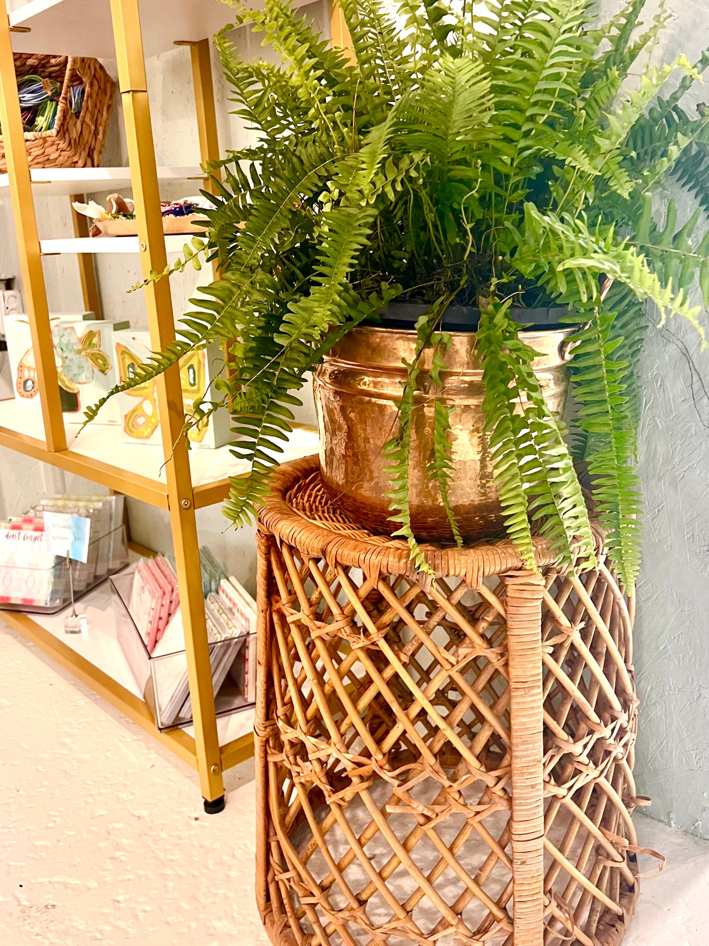 Vintage Rattan Pedestal Stools