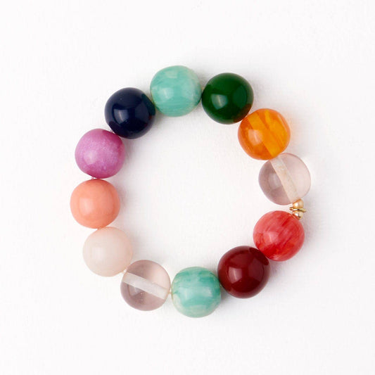 Cece Large Bead Bracelet: Multi Color