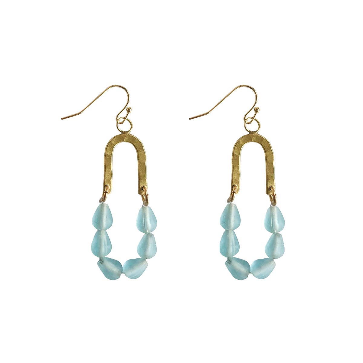 Seascape Drop Earrings: Aqua
