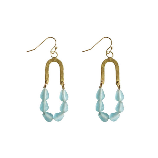 Seascape Drop Earrings: Aqua